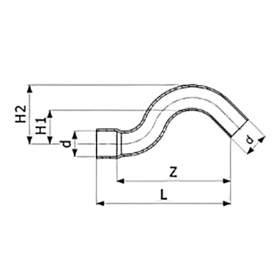 Обвод однораструбный Viega Дн12 Ру25 под пайку, для медных труб, материал - медь
