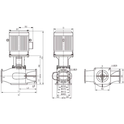 Насос циркуляционный Wellmix TD 300-44/4Т BQQE поверхностный, корпус - чугун, мощность - 160кВт, напор - 44м, производительность - 15000л/мин, 380В