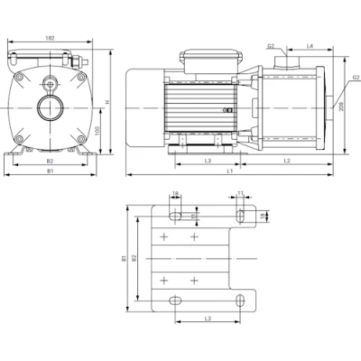 Насос многоступенчатый Wellmix CMI 20-10T-BQCE поверхностный, корпус - нержавеющая сталь, мощность - 1кВт, напор - 10м, производительность - 333л/мин, 220/380В