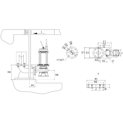 Муфты трубные Wellmix Ду200-600 автоматические для насосов фекальных серии WQ2