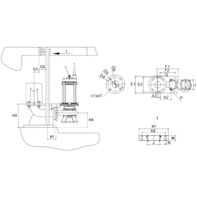 Муфта трубная Wellmix Ду150 автоматическая для насосов фекальных серий WQ2 и GNWQ от 11кВт