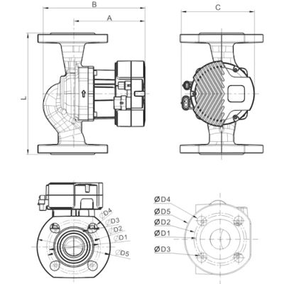 Насос циркуляционный Wellmix WRE 50-160F поверхностный, корпус - чугун, мощность - 0.8кВт, напор - 16м, производительность - 433л/мин, 220В