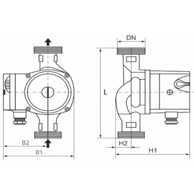 Насос циркуляционный Wellmix WRS 20/40 поверхностный, корпус - чугун, мощность - 0.072кВт, напор - 4м, производительность - 40л/мин, 220В, монтажная длина 130мм