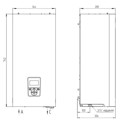 Котлы электрические ZOTA MK-X Slim настенные, мощность - 6-24кВт