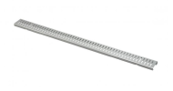 Решетка для дренажного желоба Alca Plast 75 мм прямая, 54отв х 324мм2, оцинкованная сталь