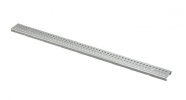 Решетка для дренажного желоба Alca Plast 75 мм прямая, 162отв х 64мм2, оцинкованная сталь