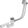 Сифон для ванны плоский Alca Plast A566-112122-120 Дн40x1 1/2″ полуавтоматический, подключение к канализации 40/50 мм, выпуск для ванной 1 1/2″ с переходной трубкой 10°, длина перелива 1200 мм