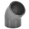 Отвод ПВХ Aquaviva Дн160 угол 45 градусов Ру16 под клеевое соединение напорный серый