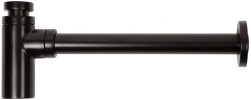 Сифон для умывальника ARROWHEAD 1 1/4″, регулятор высоты 120 мм, отвод 300 мм, корпус - латунь, цвет - Black