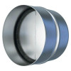 Соединитель ERA PRO СКц D250 круглый, стальной из оцинкованной стали с защитой от обратной тяги для соединения воздуховодов, серебристый