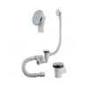 Сифон для ванны регулируемый Орио А-26089 Дн40x1 1/2″ автоматический, подключение к канализации 40/50 мм переходная гофрированная трубка, выпуск для ванной 1 1/2″