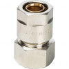 Муфта Prandelli Multyrama CM2 Ду20x2x3/4″ Ру10 для металлопластиковых труб присоединение – компрессионное/внутренняя резьба, корпус – латунь, покрытие – никель