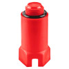 Заглушка РОС 1/2″ Ду15 Ру10 L=68мм для водорозетки, корпус - пластик, наружная резьба, цвет - красный