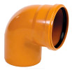 Отвод полипропиленовый РосТурПласт Дн110 угол 87˚30' для внутренней канализации, безнапорный, коричневый