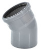 Отвод полипропиленовый РосТурПласт Дн50 угол 15˚ для внутренней канализации, безнапорный, серый