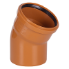 Отвод TEBO Дн110 87° давление - безнапорное, материал - полипропилен PP, оранжевый, для наружной канализации
