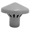 Зонт вытяжной TEBO Дн110 полипропиленовый, серый для внутренней канализации
