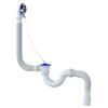 Сифон для ванны трубный  Unicorn S32 1 1/2″x40 с пробкой на цепочке, с гофрой 40х40/50, с нержавеющей решеткой