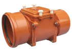 Клапан обратный канализационный HL 720 Дн200 безнапорный с заслонкой из нержавеющей стали и муфтой для труб из синтетического материала