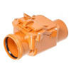 Клапан обратный канализационный RTP PP-B Дн110 безнапорный с заслонкой из нержавеющей стали и фиксатором для наружного монтажа
