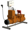 Клапан обратный канализационный PP-H Татполимер ТП-85.100-КЗЭ Дн110 безнапорный с электроприводом с горизонтальным выпуском