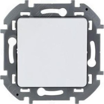 Выключатель одноклавишный Legrand INSPIRIA скрытой установки, номинальный ток - 10 А, степень защиты IP20, цвет - белый