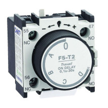 Приставка выдержки времени CHINT F5-T2, к контакторам NC1, NC2 и NXC(R), дополнительные контакты 1НО+1НЗ
