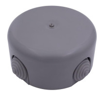 Коробка распределительная Bironi 78 мм, 4 кабельных ввода в комплекте, корпус - АБС-пластик, цвет - титан