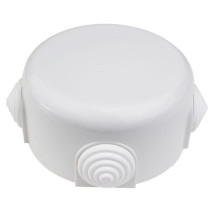 Коробка распределительная Bironi 90 мм, 4 кабельных ввода в комплекте, корпус - АБС-пластик, цвет - белый