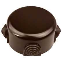 Коробка распределительная Bironi 90 мм, 4 кабельных ввода в комплекте, корпус - АБС-пластик, цвет - коричневый