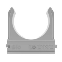 Держатель для труб DKC Дн50 с защелкой, корпус - полипропилен, цвет - серый
