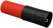 Труба гибкая двустенная IEK Дн110 L50, внешний диаметр 110 мм, длина 50 м, с муфтой, корпус - ПНД, цвет - красный