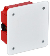Коробка распаячная IEK 92x92x45 IP20 с саморезами пластиковые лапки, корпус - пластик, цвет - оранжевый