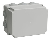 Коробка распаячная IEK 190x140x120 IP55 10 вводов, корпус - пластик, цвет - серый