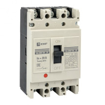 Автоматический выключатель трехполюсный EKF Вasic ВА-99М 3Р 100/25А, сила тока 25А, отключающая способность 18 кА