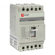 Автоматический выключатель трехполюсный EKF PROxima ВА-99 3P 125/100А, сила тока 100А, отключающая способность 25кА
