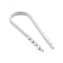 Дюбель-хомут EKF PROxima размер 19-25 мм, для круглого кабеля, материал - нейлон, белый, 100 шт
