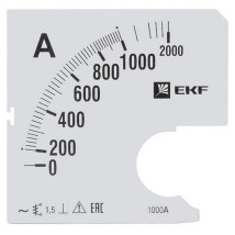 Шкала сменная EKF PROxima 1000/5А-1.5 для амперметра А961, размер - 96x96 мм