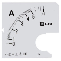 Шкала сменная EKF PROxima 5/5А-1.5 для амперметра А961, размер - 96x96 мм