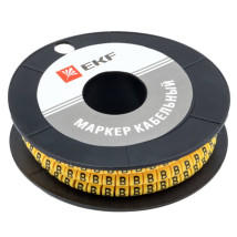 Маркер кабельный EKF PROxima EC-2 сечение 4.0 мм2 обозначение - B, упаковка - 500 шт, материал - ПВХ, цвет - желтый