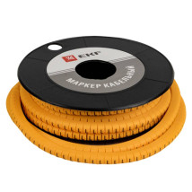 Маркер кабельный EKF PROxima EC-1 сечение 2.5 мм2 обозначение - L, упаковка - 1000 шт, материал - ПВХ, цвет - желтый