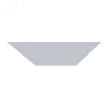 Крышка на угол горизонтальный EKF M-Line 500 мм 90° лестничный, усиелнный, толщина корпуса - 2 мм, корпус - оцинкованная сталь, цвет - серый