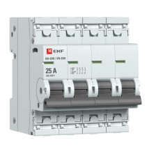 Выключатель нагрузки EKF PROxima ВН-63N 4P 25 А четырехполюсный, номинальный ток 25 А