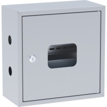Ящик учетно-распределительный EKF Basic ЯУР IP31 300х300х150 мм с DIN-рейкой, металлический, количество модулей - 12, цвет - серый