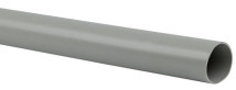 Труба гладкая ЭРА Дн50 L3 жесткая, внешний диаметр 50 мм, материал - ПВХ, стержень - 3 м, цвет - серый