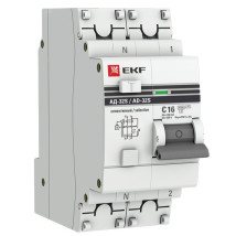 Автоматический выключатель дифференциального тока двухполюсный EKF PROxima АД-32S селективный, тип расцепления AC, 1P+N, сила тока 16А, ток утечки 300мА