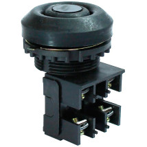 Выключатель кнопочный Электротехник ВК30-10-11110-54 У2 толкатель цилиндрический, контакты 1НО+1НЗ, 10А, 660/440В, IP54, цвет – черный