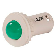 Лампа сигнальная Электротехник СКЛ-11-Л-2-220 диаметр отверстия – 30 мм, LED 220В AC/DC, IP54, цвет – зеленый