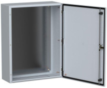 Корпус навесной IEK TITAN 5 ЩМП, толщина двери/крышки - 1.4 мм, толщина плиты - 1.4 мм, глубина - 300 мм, ширина - 600 мм, высота - 800 мм, IP66, материал - сталь, цвет - серый