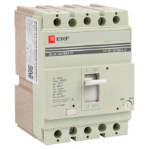Автоматический выключатель трехполюсный EKF PROxima ВА-99 3P 160/160А 35kА, сила тока 160 А, отключающая способность 35 kА